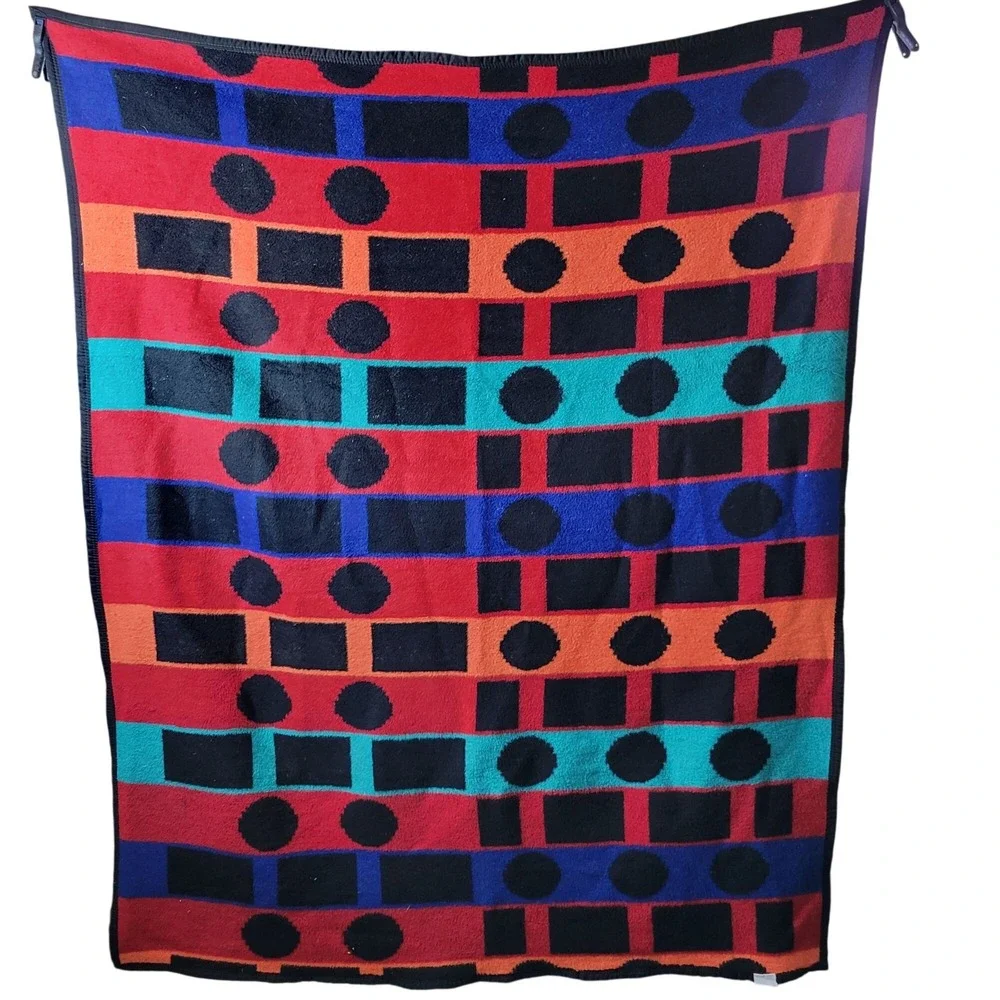 Retro LIDA Acrylic‎ Blanket With Geometric Pattern - 64